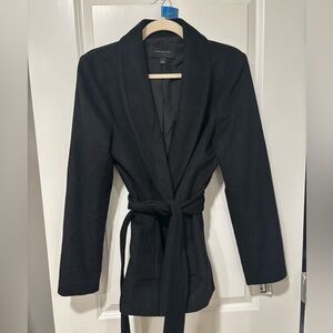 Ann Taylor wool blend wrap jacket short